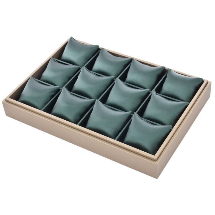 Multi Color Luxury Elegant PU Pillow Bangle Tray Display Packing