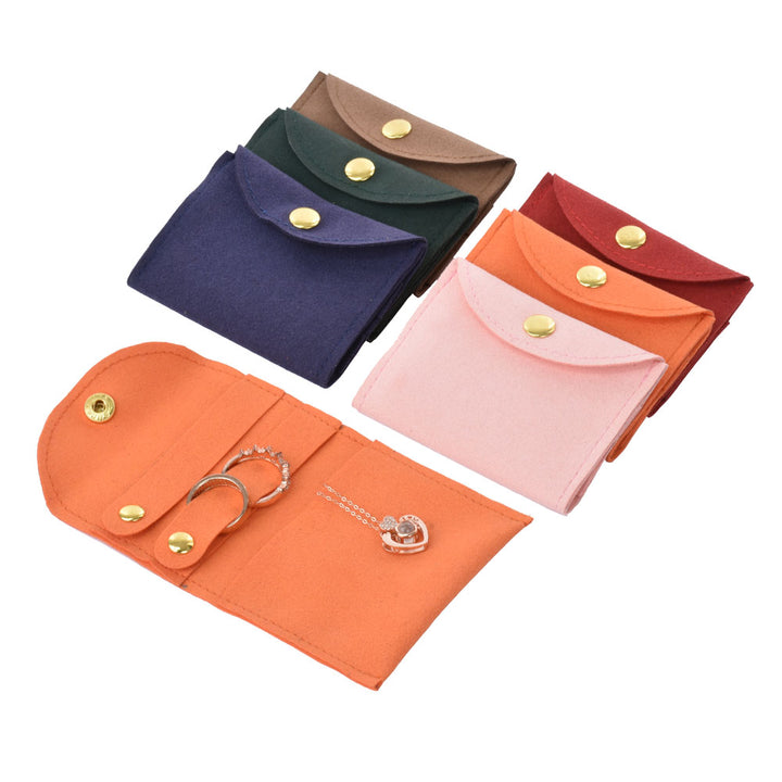 Elegant Multi Colors Microfiber Material Jewelry Package Pouches For Wedding Personal