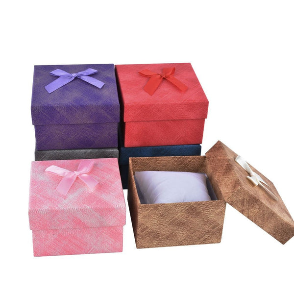 Bowknot Series Gift Box, Ring Watch Box Bracelet Display Storage Box, Suitable for Christmas Anniversary (mixed Color)