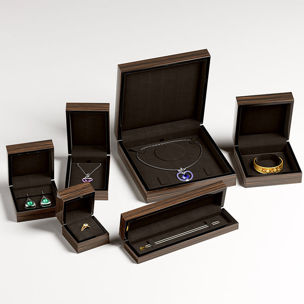 High-gloss Jewelry Box Set, Necklace, Pendant, Bracelet, Jewelry Packaging, Premium Earrings, Ring Box Customization.