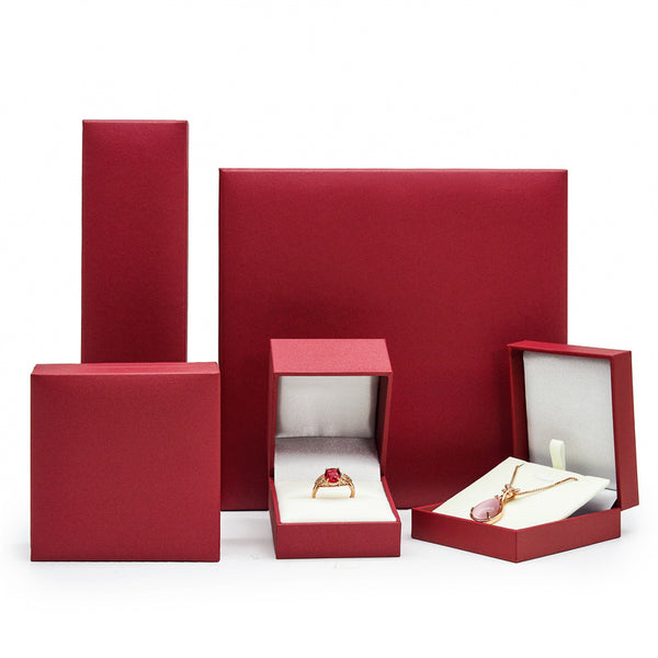 New Red Right Angle Straight Edge Jewelry Box Regular Wedding Ring Gift Packaging Box Pendant Bracelet Bracelet Jewelry Box