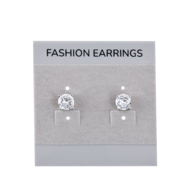 100pcs Grey Premium Dangling Earring Cards with Flannel Stickers, Fashion High-End Jewelry Display (5.1*5.1cm)