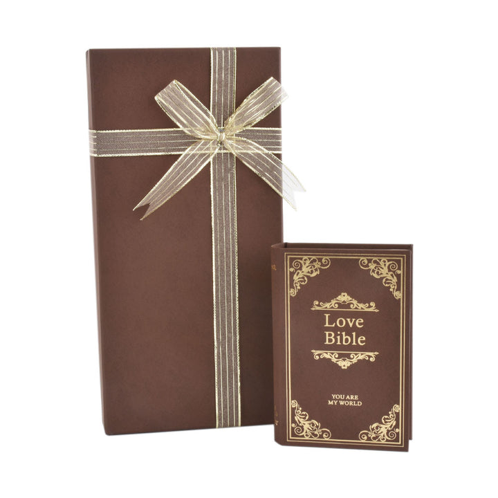 New Design Elegant Small Bible Book Shaped Jewelry Package Video Box Ring Box For Wedding