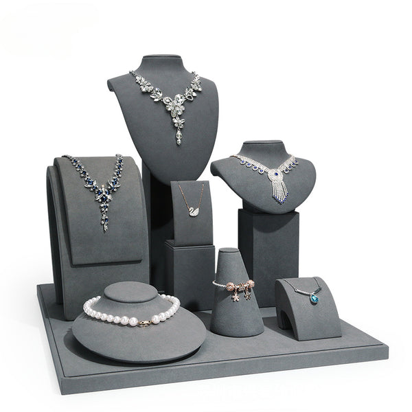 Jewelry Display Stand Portrait Neck Gray Jewelry Props Model Necklace Stand Display Jewelry Display Stand Spot