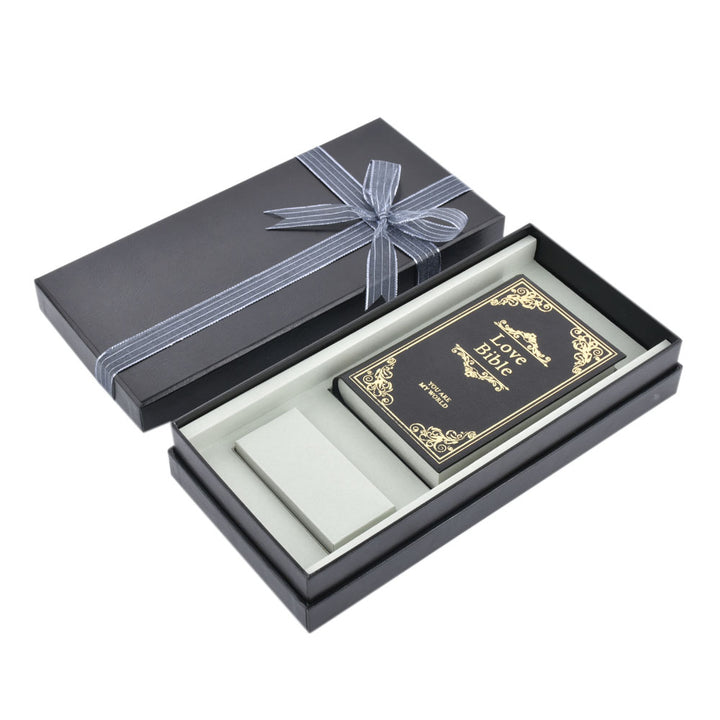 New Design Elegant Small Bible Book Shaped Jewelry Package Video Box Ring Box For Wedding