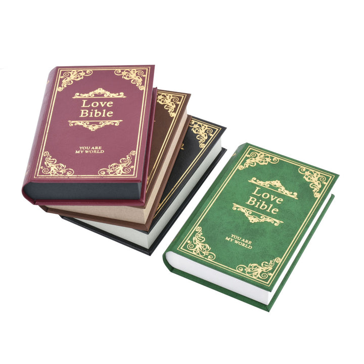 New Design Elegant Small Bible Book Shaped Jewelry Package Video Box Ring Box For Wedding