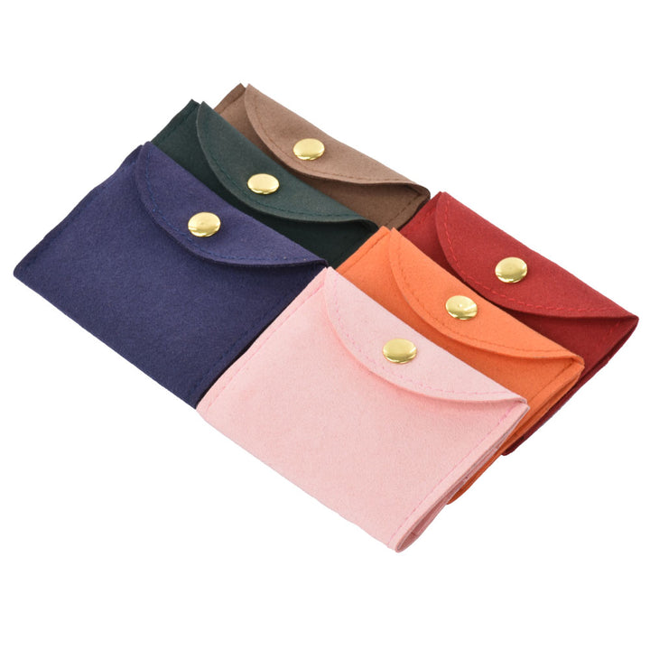 Elegant Multi Colors Microfiber Material Jewelry Package Pouches For Wedding Personal