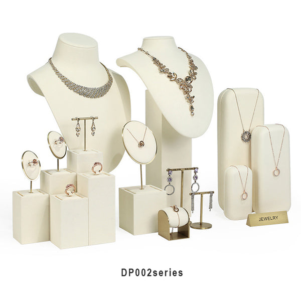 Beige Suede Luxury Jewelry Display