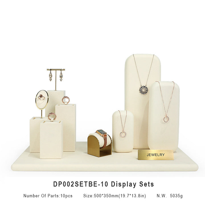 Beige Suede Luxury Jewelry Display