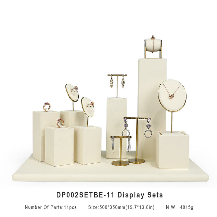 Beige Suede Luxury Jewelry Display