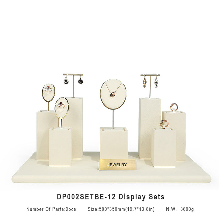 Beige Suede Luxury Jewelry Display