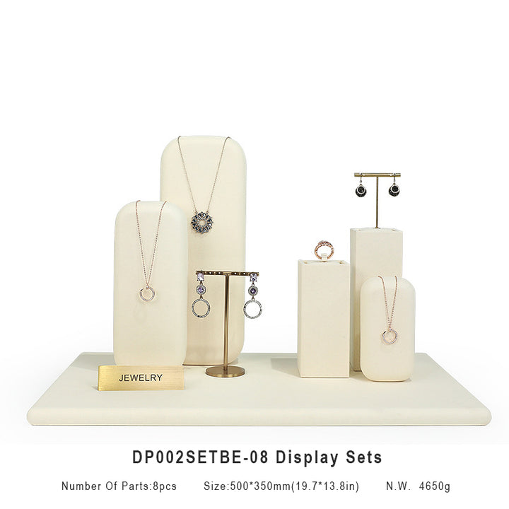 Beige Suede Luxury Jewelry Display