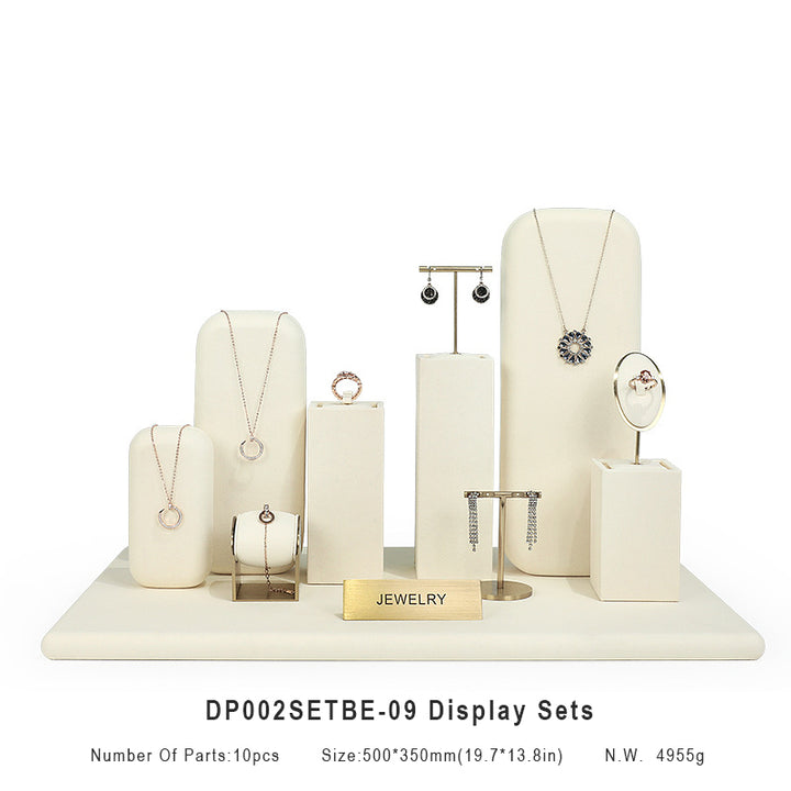 Beige Suede Luxury Jewelry Display