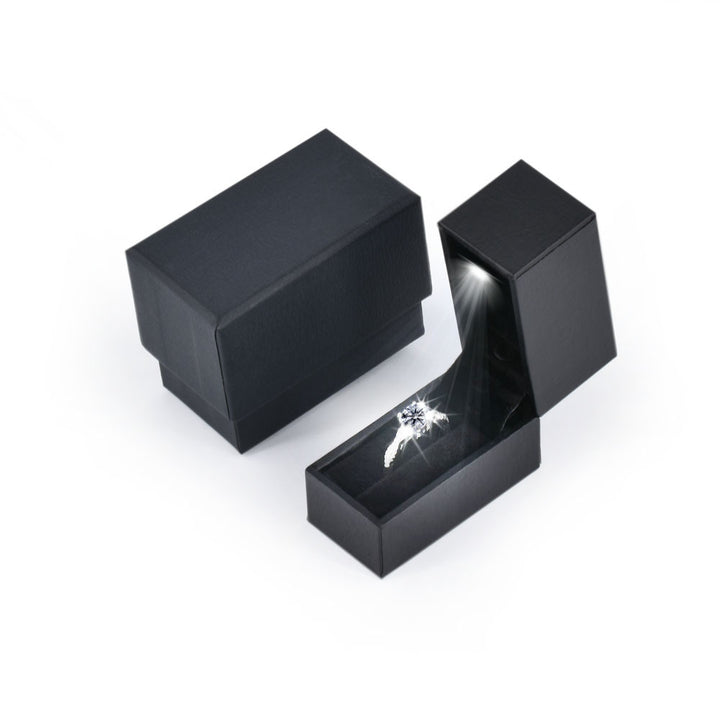 Mini Ring Box For Wedding Proposal Luxury Jewelry Gift Box With LED Light