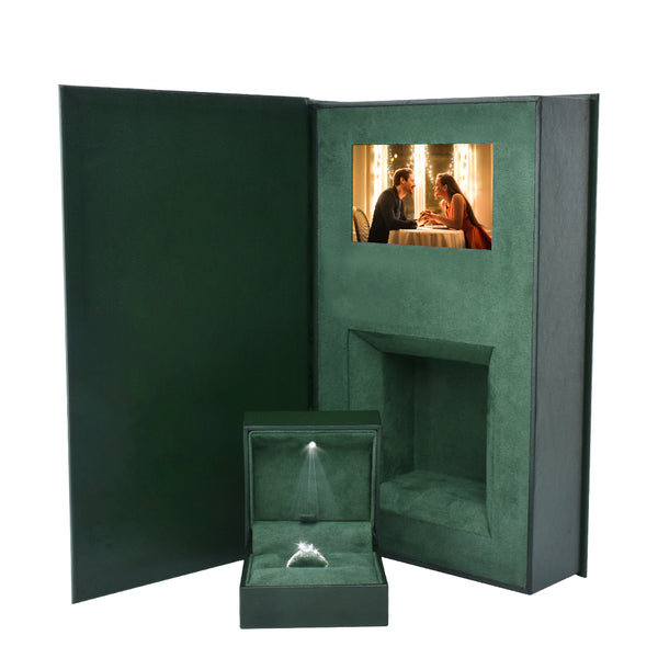 Book Shape Video Ring Boxes